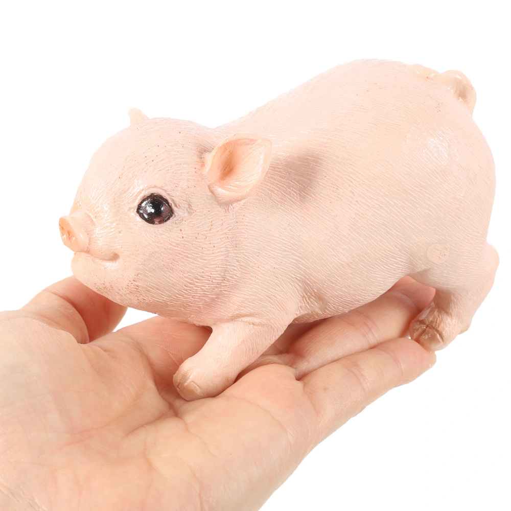 2Pcs Pig Decor Small Pig Ornament Pig Statue Craft Decoration Simulation Pig Figurine