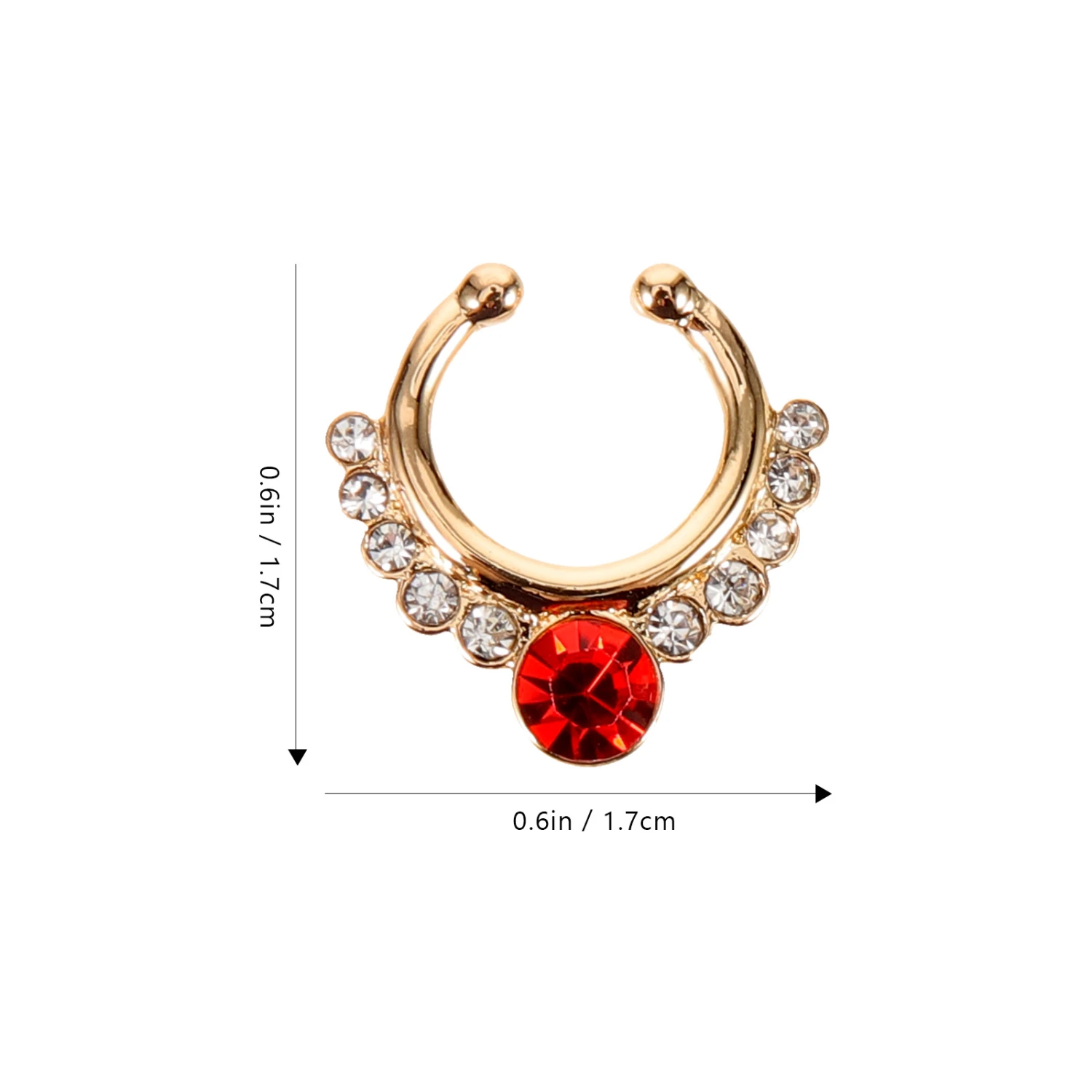 4pcs Nose Rings Septum Rings Body Piercing Jewelry Cubic Zirconia Nose Ring Jewelry