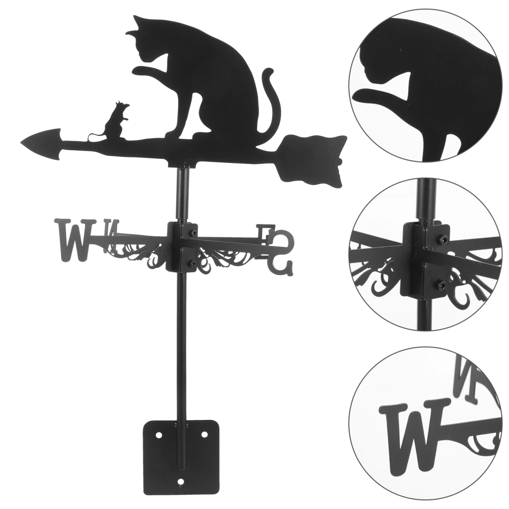 Garden Decoration Weathervane Stainless Steel Wind Direction Indicator Yard Weather Vane