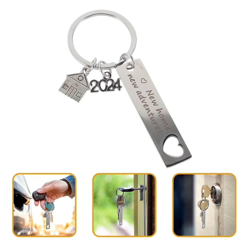 New Home Keychain Decorative Metal Keychain Housewarming Gift Keychain Hanging Keychain Decor