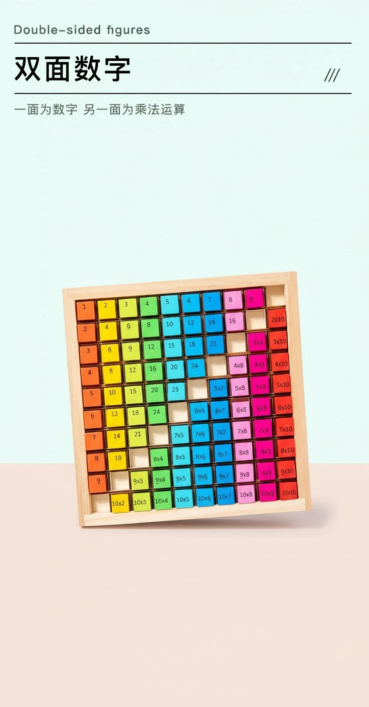 1 Set Wooden Games Educational Board Games Multiplication Operation Game for Pupil Game Set