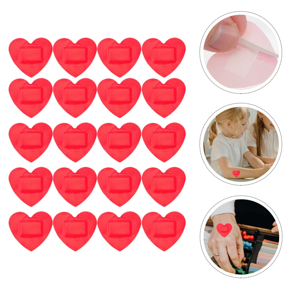 10pcs Heart Shaped Bandages Adhesive Bandage Patches Wound Care Bandages