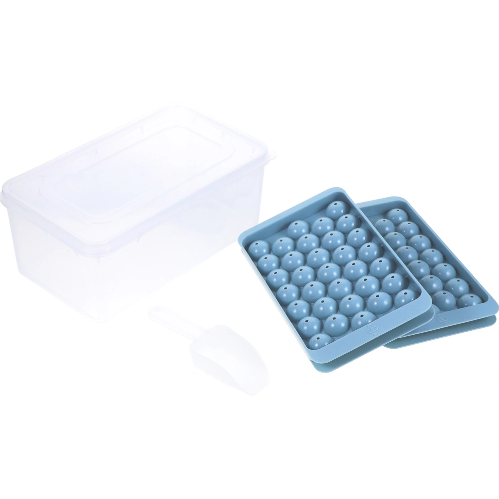 1 Set of Double-layer Ice Mold Ice Tray for Freezer Ice Cube Making Mold Ice Making Convenient Ice Mold with Shovel