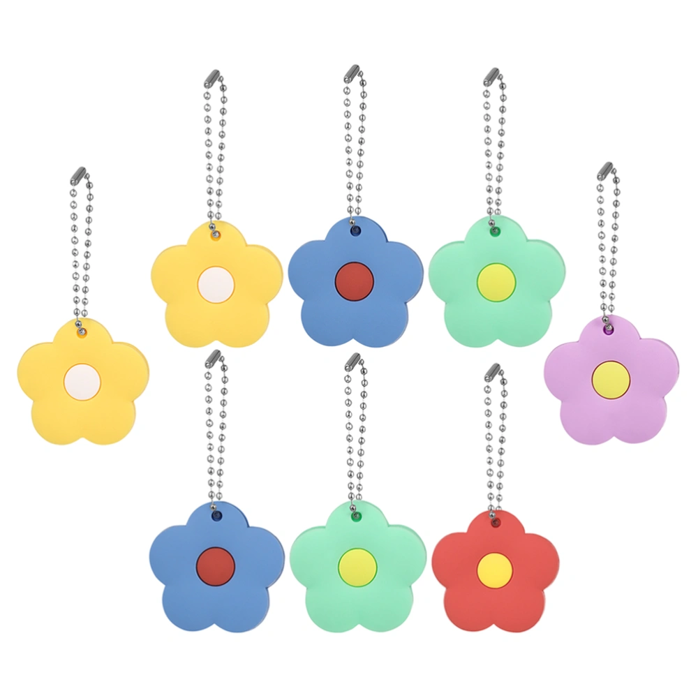 8 pcs Flower Shaped Key Protector Cover Silicone Key Caps Cute Key Identifier Covers