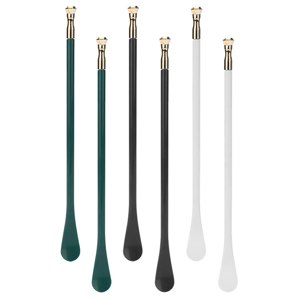 6pcs Spoon with Fruit Pick Mixing Spoon Dessert Spoons Whisking Spoons Coffee Mixing Spoon