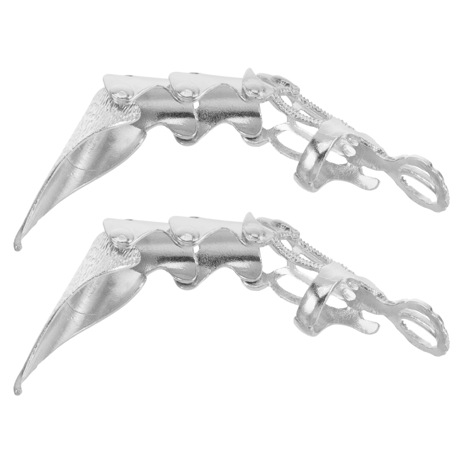 2pcs  Delicate Finger Joint Rings Punk Style Rings For Decor Full Finger Rings Metal Rings for Men