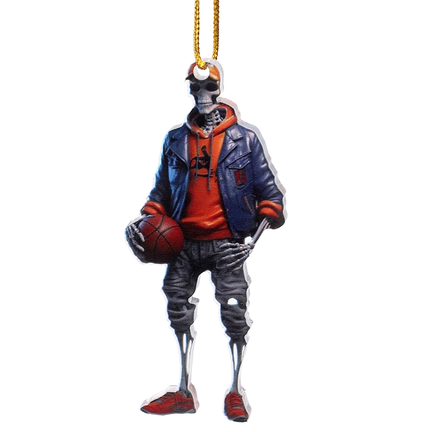 Cartoon Skull Ornament Hanging Skull Pendant Gift Halloween Style Pendant for Car Bag Backpack