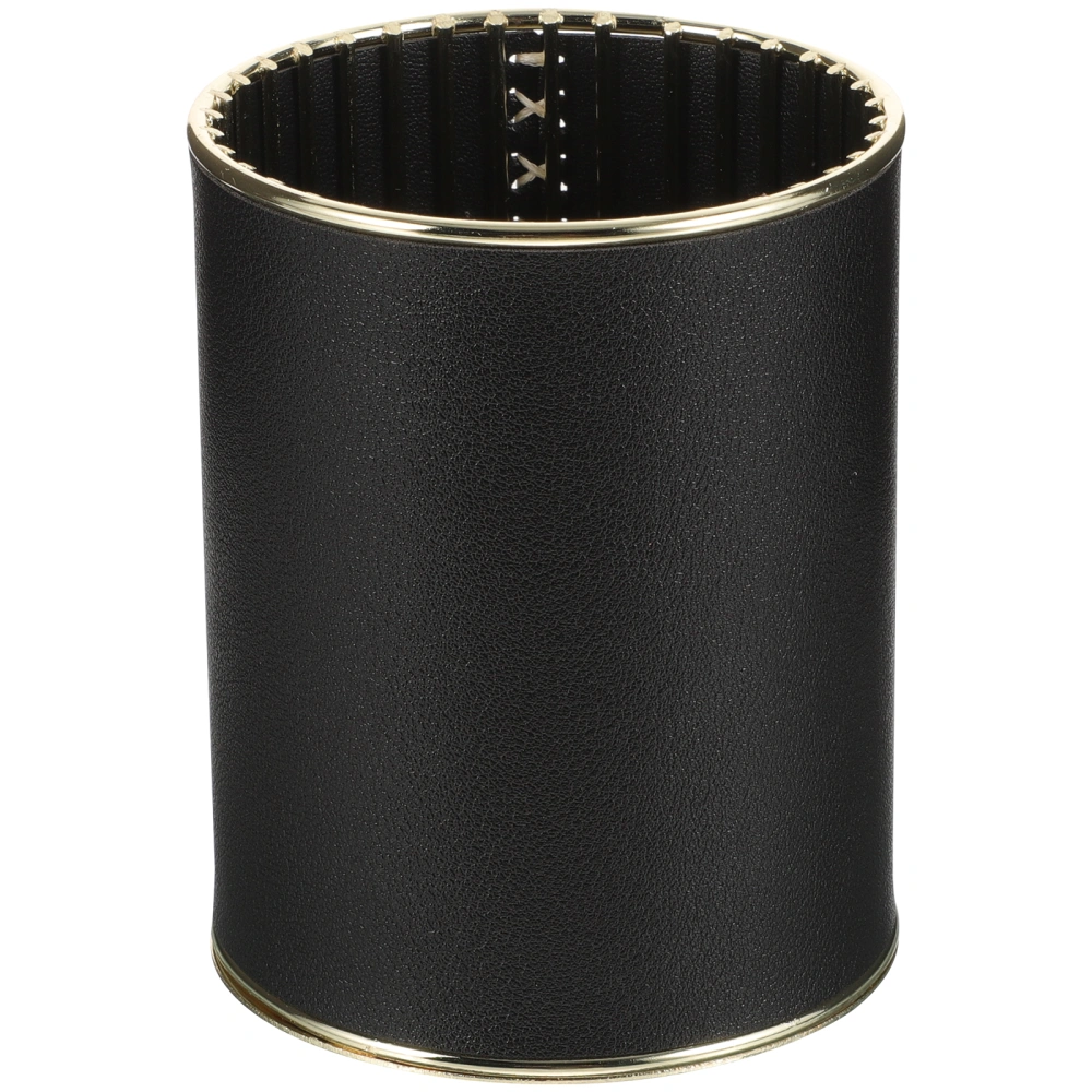 Leather Desktop Pen Bucket Pen Storage Holder Multi-use Pen Holder Retro Style Pen Container