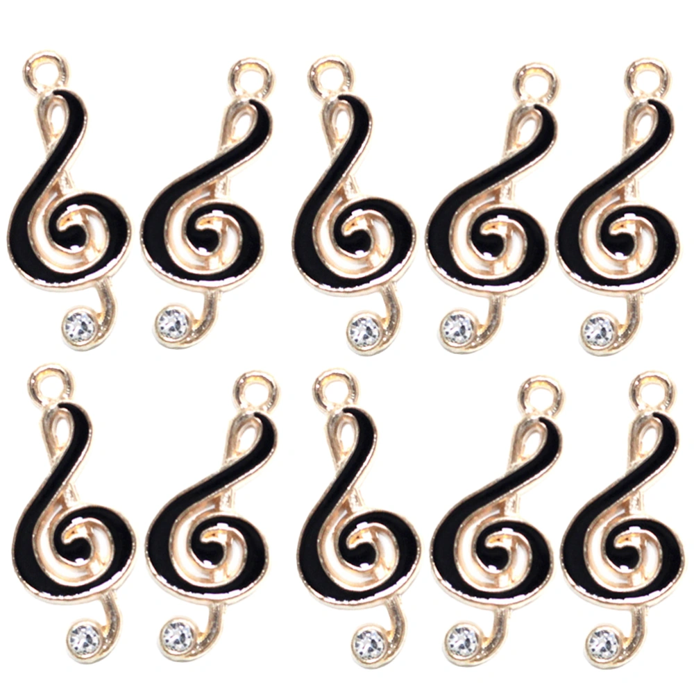 10 pcs DIY Music Notes Charms Jewelry Making Musical Notes Charms Metal Music Symbol Charms