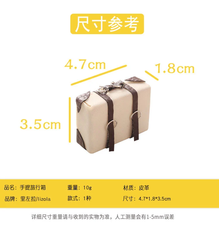 Miniature Trunk Suitcase Doll House Accessories Miniature Vintage Luggage  Mini Suitcase Model