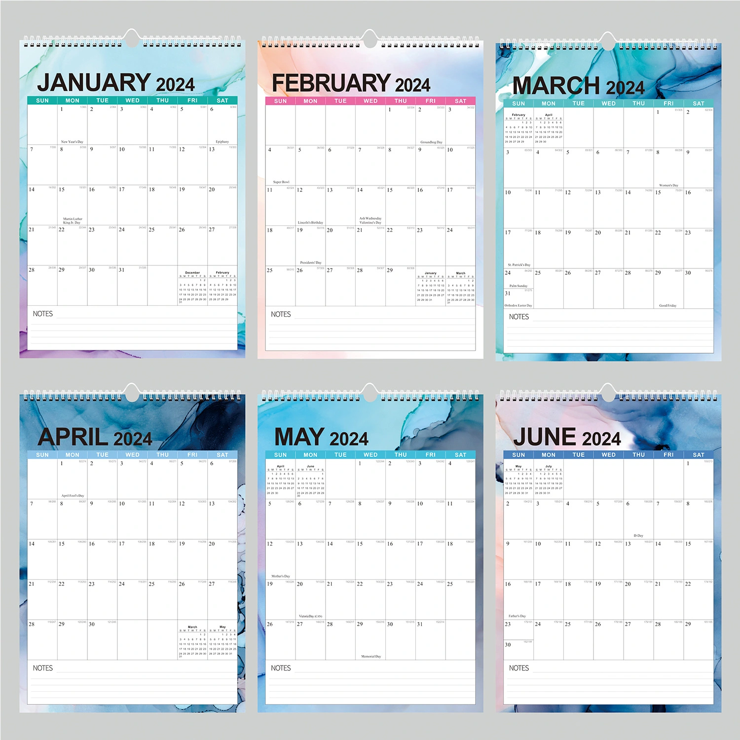 Monthly Calendar Holiday Wall Calendar Appointment Hanging Calendar for Home
