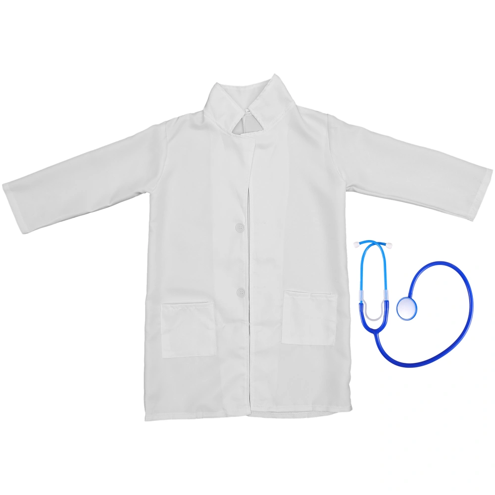 1 Set Costume White Doctor Coat and Simulation Stethoscope Cosplay Costume Supplies