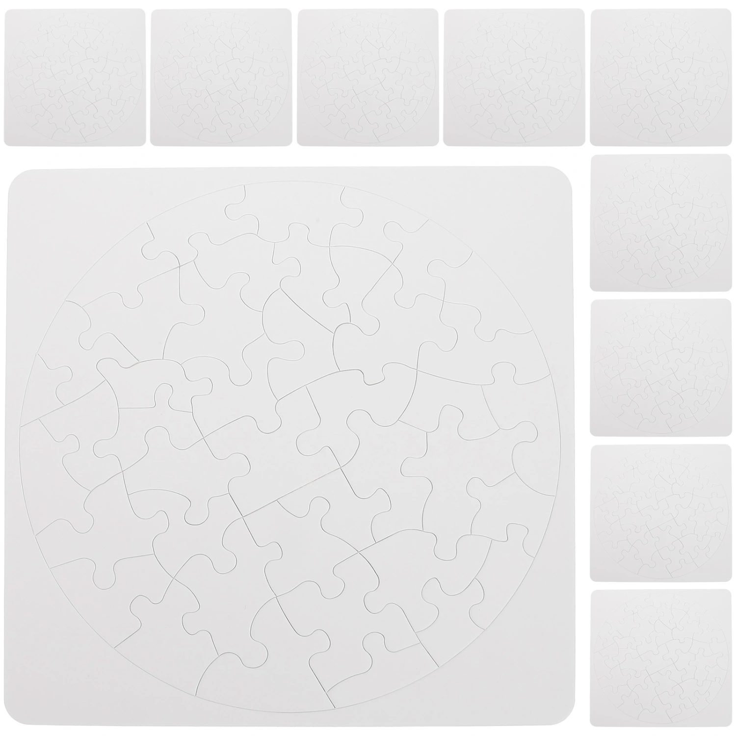 5 Sets Blank Jigsaw Puzzles DIY Sublimation Jigsaw Puzzles Heat Transfer Puzzles Crafts