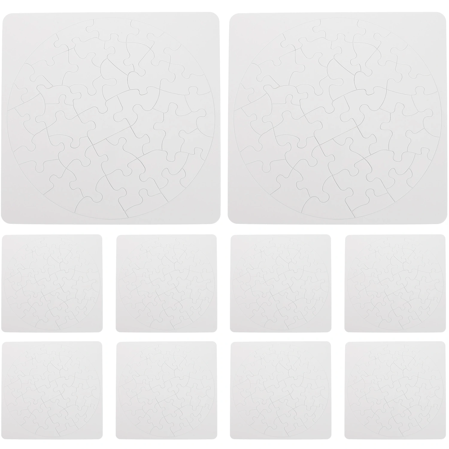 5 Sets Blank Jigsaw Puzzles DIY Sublimation Jigsaw Puzzles Heat Transfer Puzzles Crafts