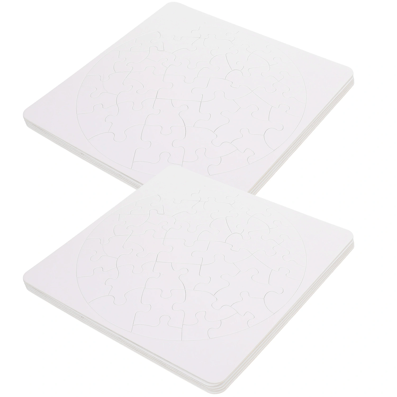 5 Sets Blank Jigsaw Puzzles DIY Sublimation Jigsaw Puzzles Heat Transfer Puzzles Crafts