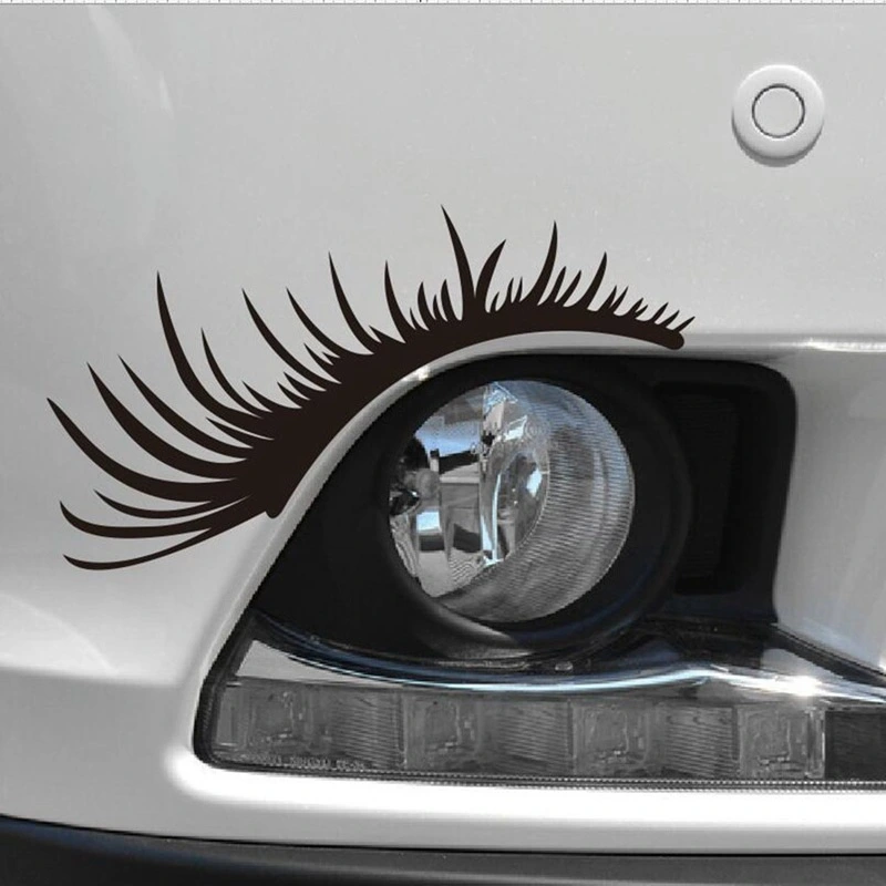 4 Pairs Car Eyelash For Headlight Eyebrow Decal Fun Auto Exterior Decoration