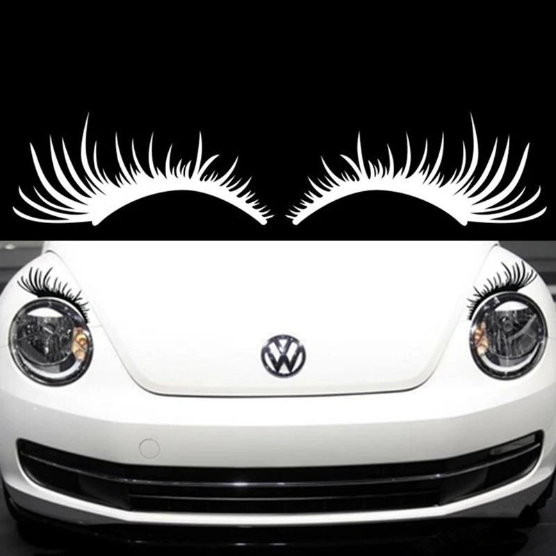 4 Pairs Car Eyelash For Headlight Eyebrow Decal Fun Auto Exterior Decoration