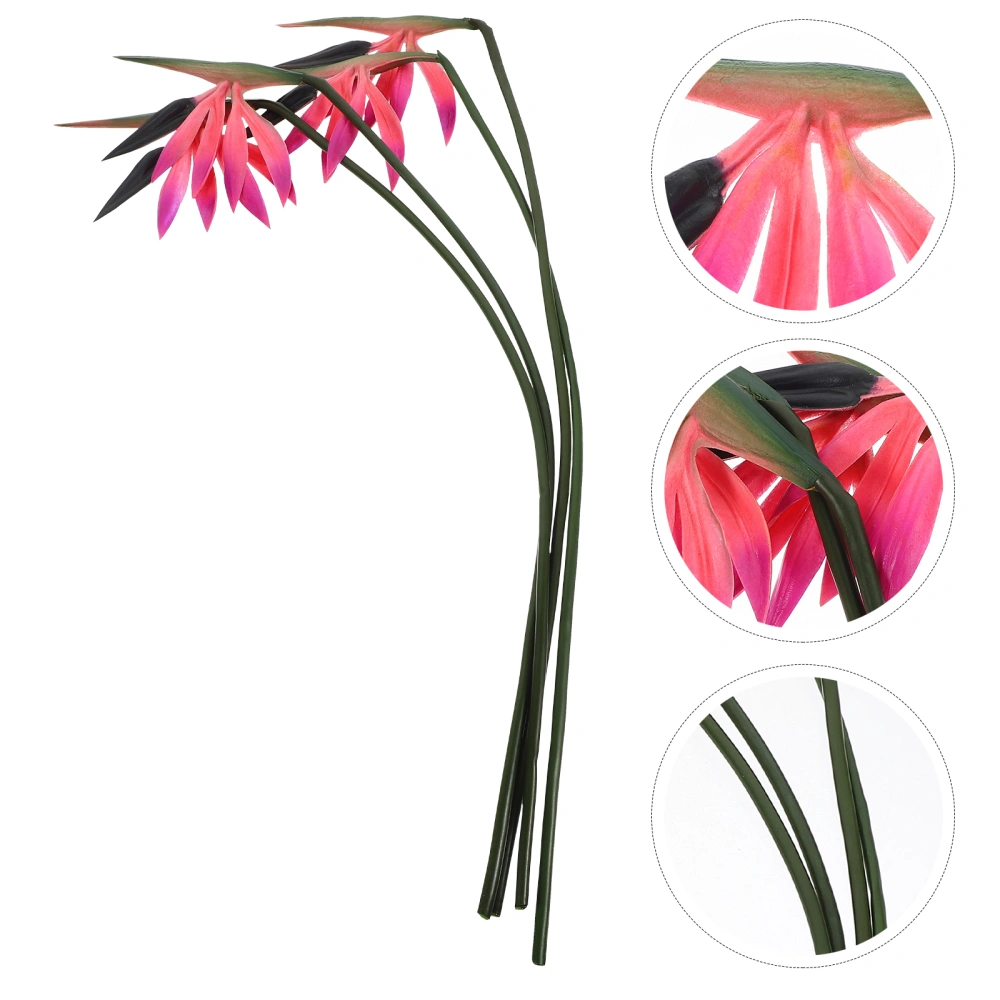 4pcs Artificial Flowers Decor Tropical Faux Flowers Large Elegant Plants Decoration