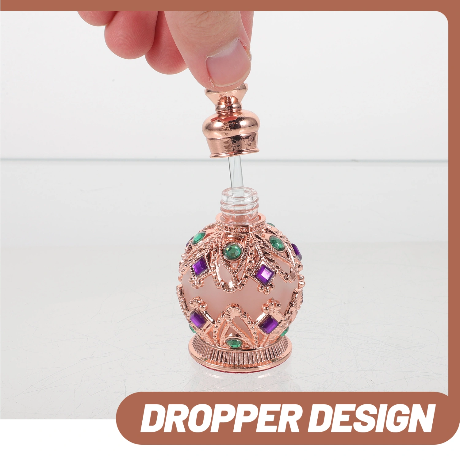 Glass Perfume Sample Bottle Glass Perfume Bottle Essential Oil Storage Bottle(15ml)