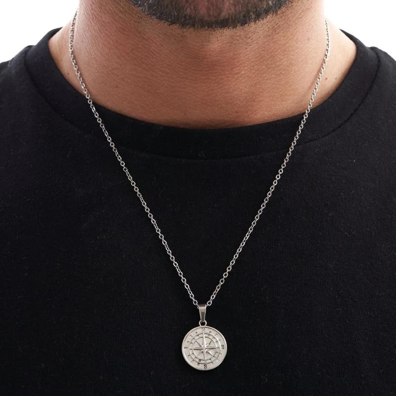 Compass Pendant Necklace Choker Vintage Charm Pendant Travel Compass Pendant Jewelry