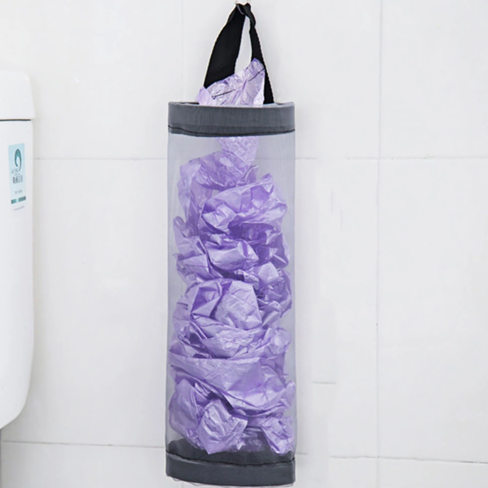 6pcs Plastic Bag Holder Grocery Bag Holder Trash Bags Organizer Mesh Hanging Garbage Bag Dispenser