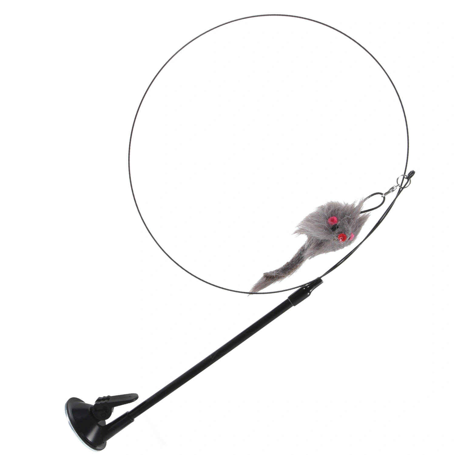 Interactive Cat Toy Indoor Detachable Cat Wand Toy with Suction Cup Kitten Toy