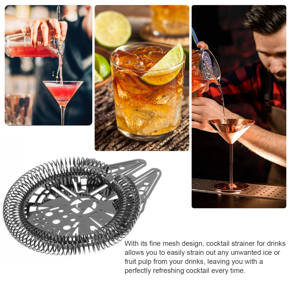 Bartending Strainer Bar Cocktail Strainer Mesh Cocktail Strainer Ice Filter Cocktail Shaker Strainer