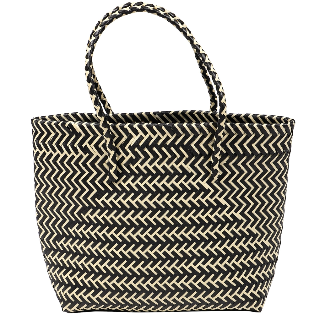 Portable Woven Basket Large-capacity Sundries Storage Basket Multi-use Basket for Shopping