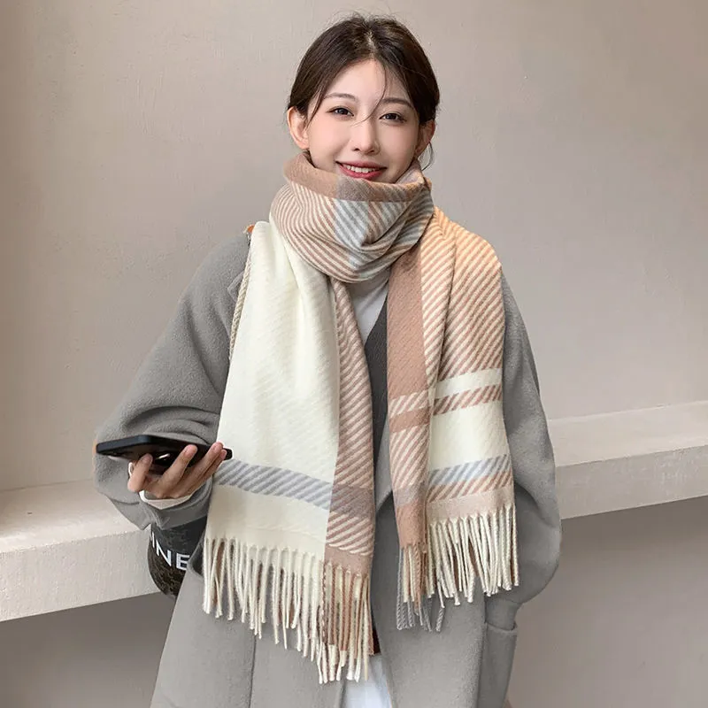 Japanese And Korean Sweet Artificial Cashmere Scarf