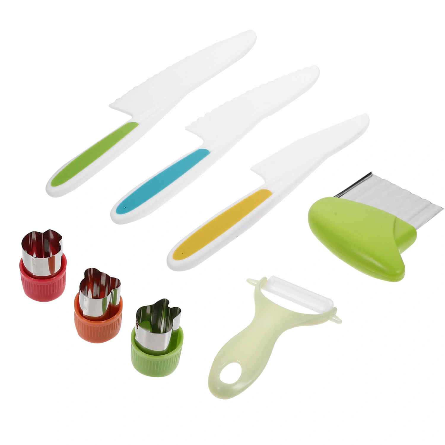 1 Set Kitchen Safety Cutter Kids Fruit Vegetable Peeler Kitchen Gadget Reusable Cutting Tool