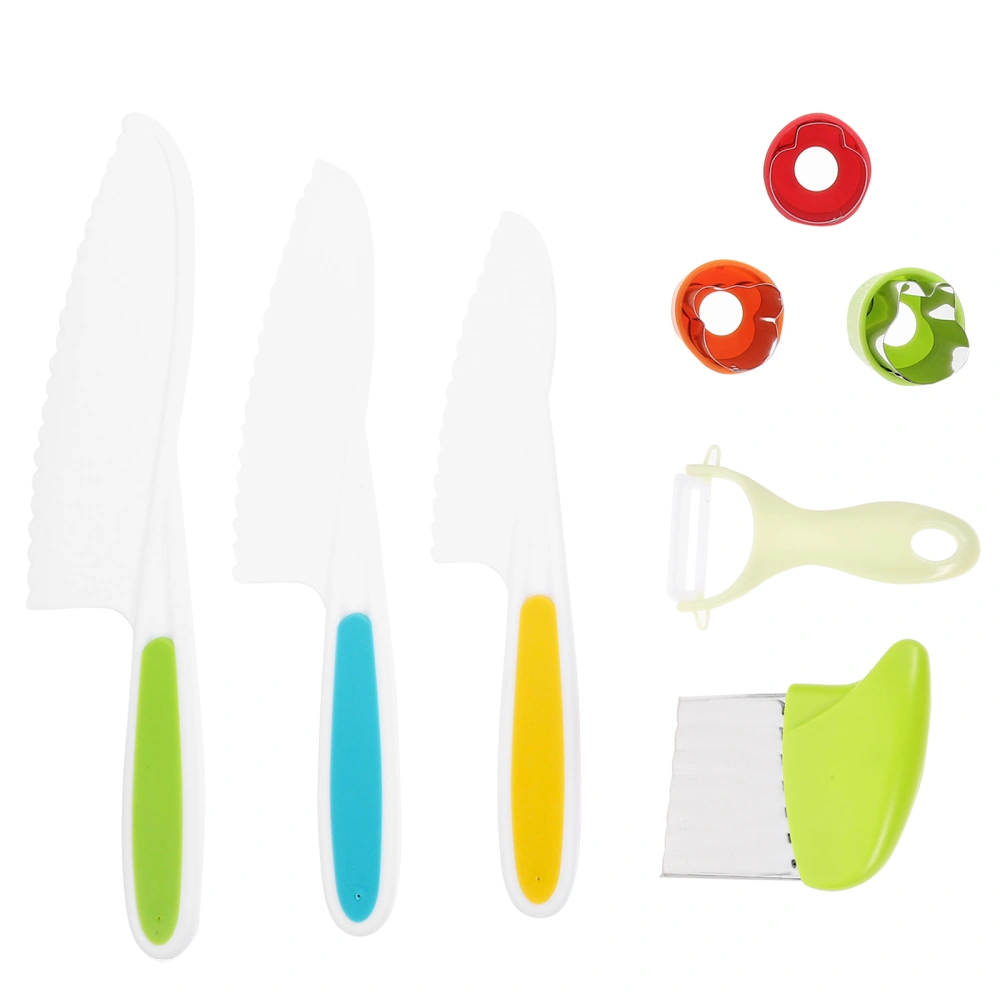 1 Set Kitchen Safety Cutter Kids Fruit Vegetable Peeler Kitchen Gadget Reusable Cutting Tool