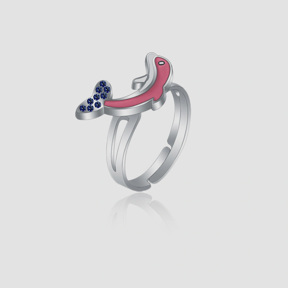 Dolphin Ring Color Changing Ring Mood Ring Adjustable Finger Ring Sensitive Emotion Ring