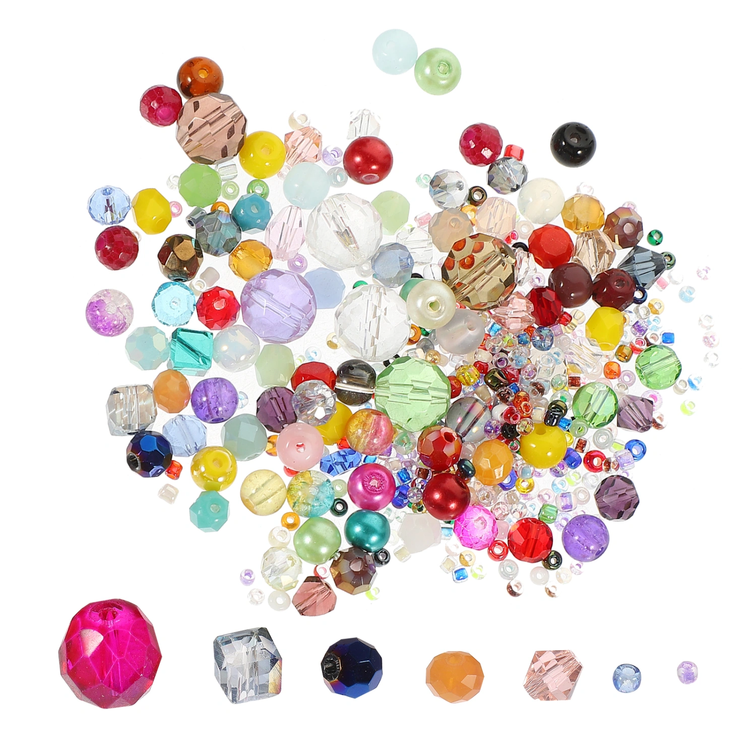 1 Bag of DIY Glass Beads Loose Beads Bracelet Making Spacer Beads Bracelet Beads