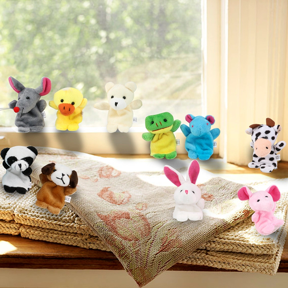 10pcs Story Time Finger Puppets Lovely Cartoon Animal Cute Finger Puppets