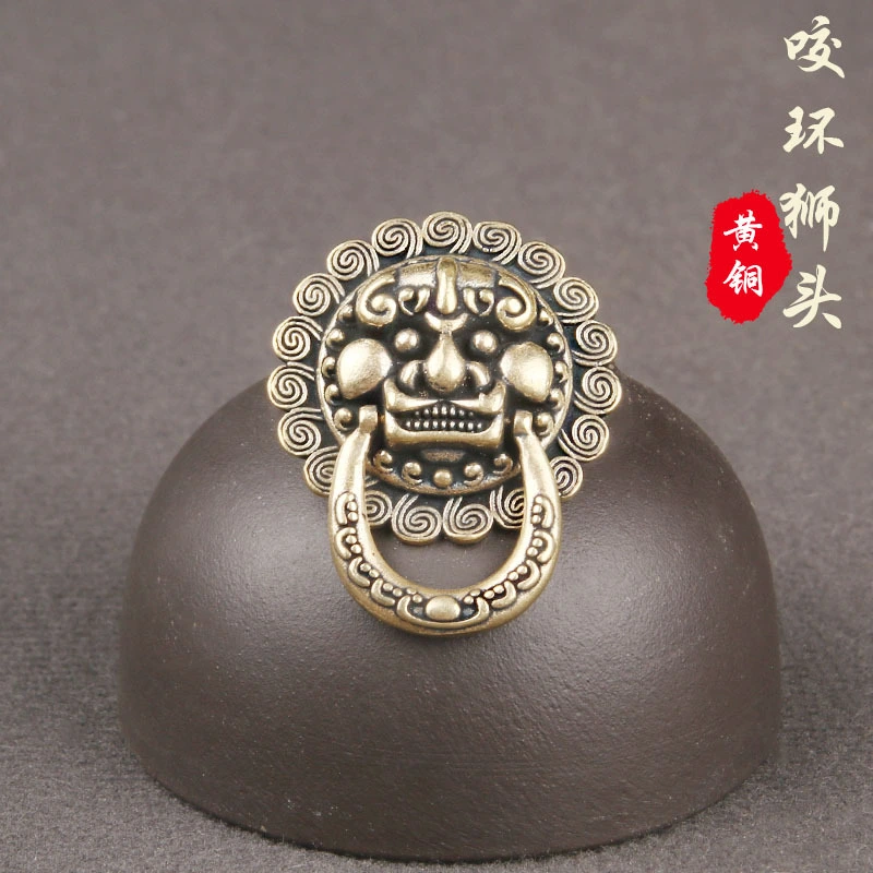 2 pcs Lion Head Luggage Metal Buckles Chinese Style Vintage DIY Suitcase Buttons