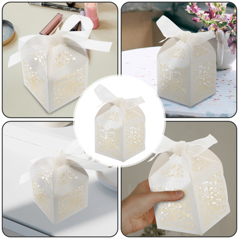 20pcs Paper Candy Boxes Hollow Candy Boxes Festival Party Favor Boxes Chocolate Boxes