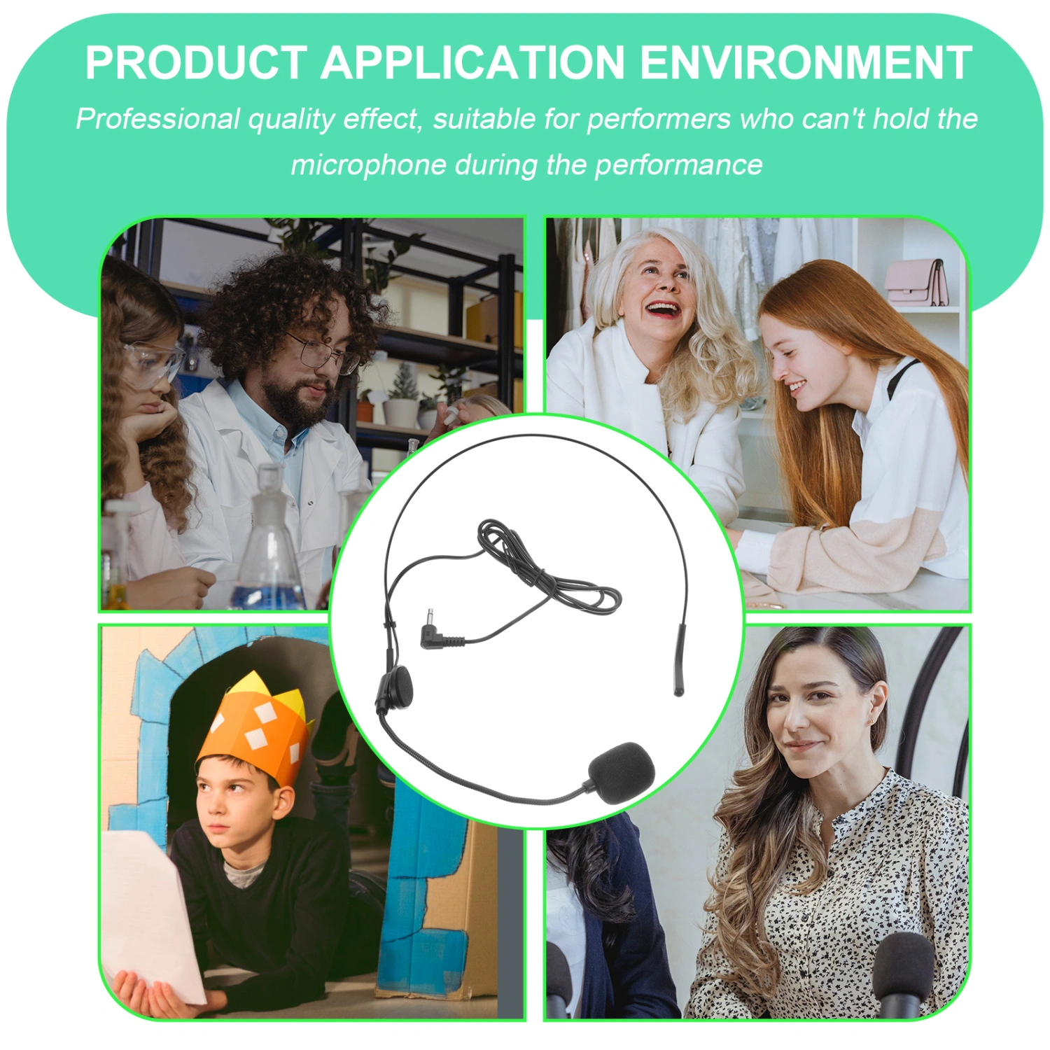 Headset Microphone 3.5mm Microphone Business Headset Microphone for Speaking