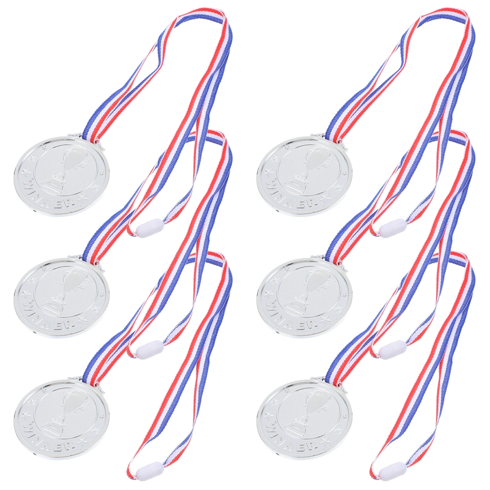 6pcs Decorative Plastic Medals Interesting Sports Meet Medals Sports Medal  Kids Accessory