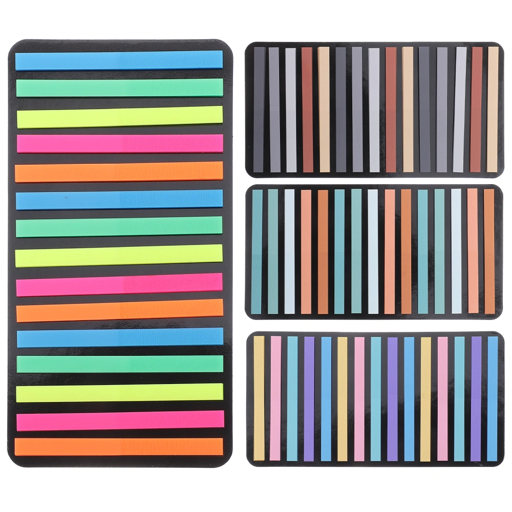 4 Sets of Colored Bookmarks Reading Notebook Tabs Portable Reading Strips Colorful Reading Strips