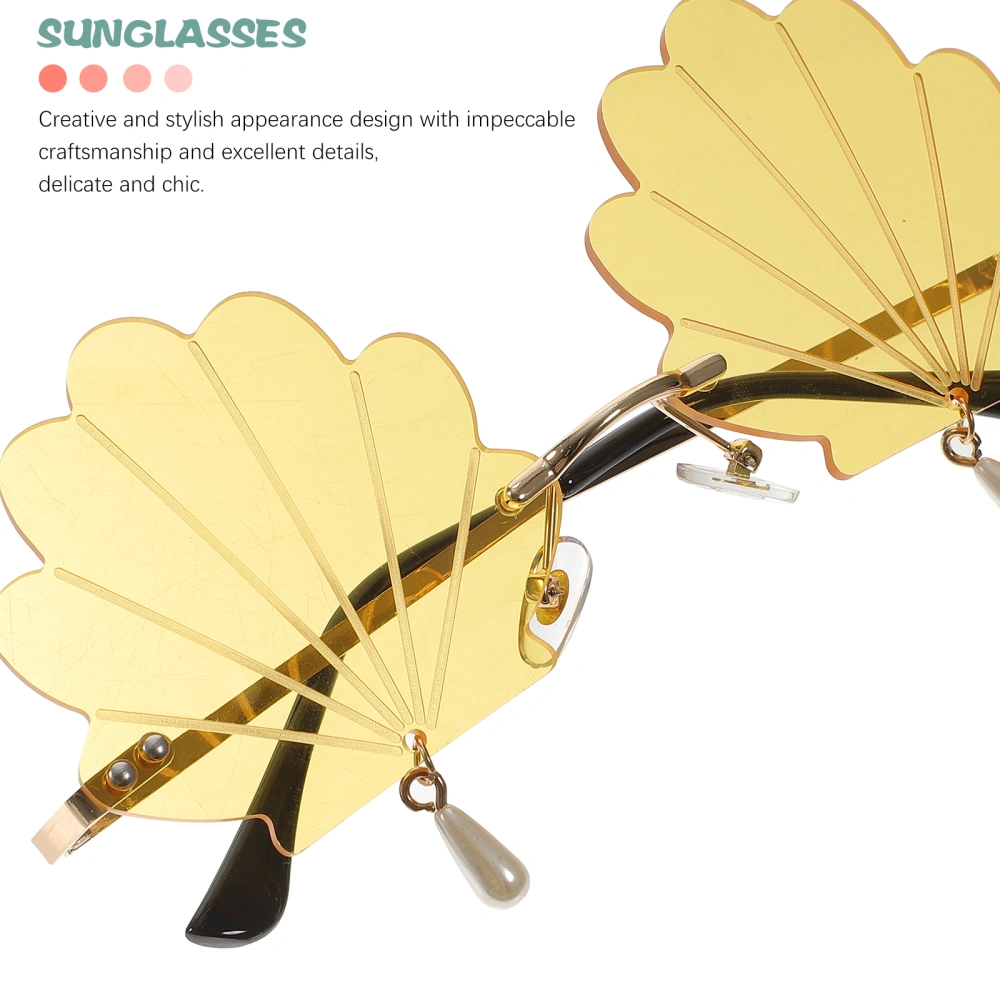 Funny Seashell Design Sunglasses Widely-used Decorative Sunglasses for Beach Party Daily Use