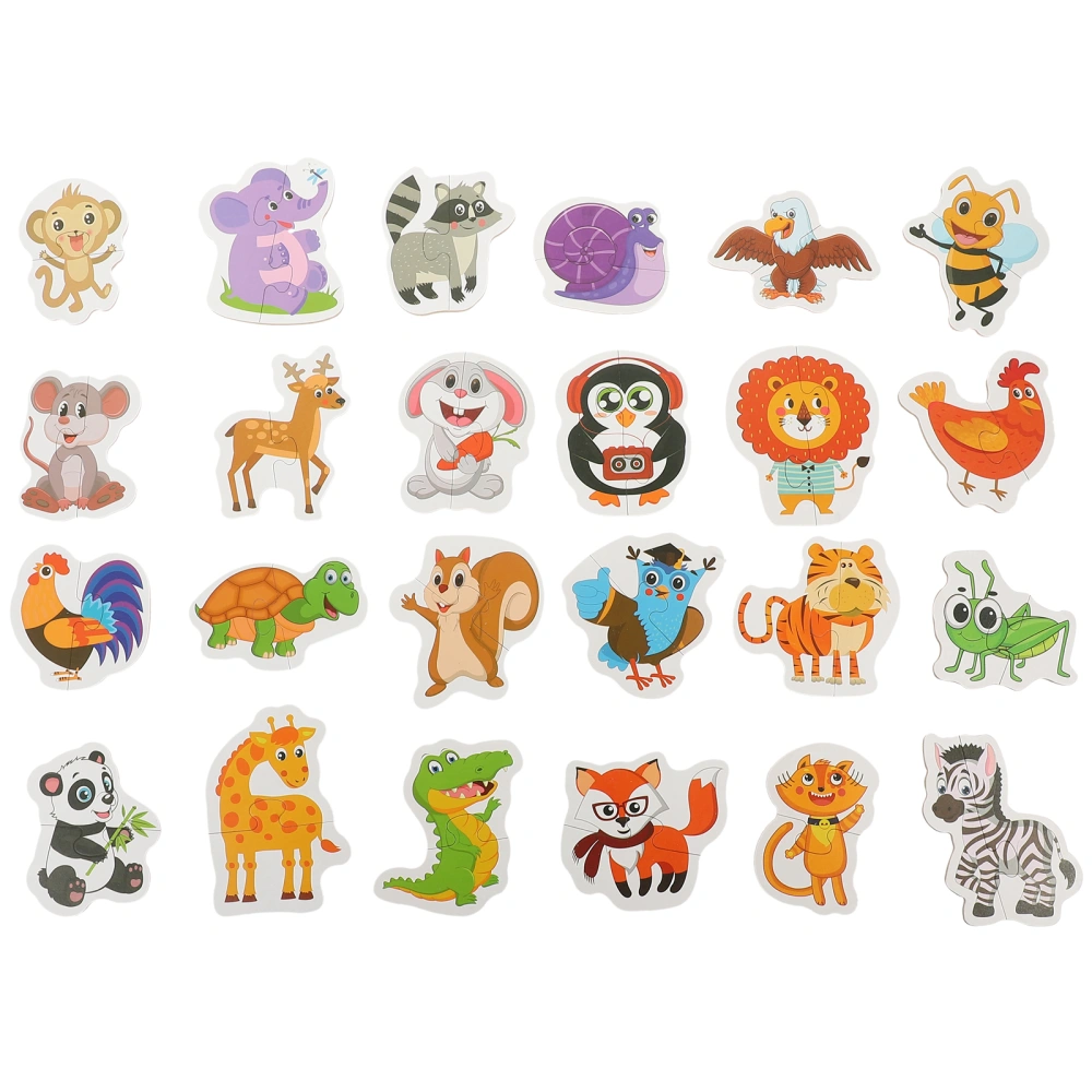 1 Set Children Puzzle Plaything Children Puzzle Plaything Cartoon Animal Puzzles