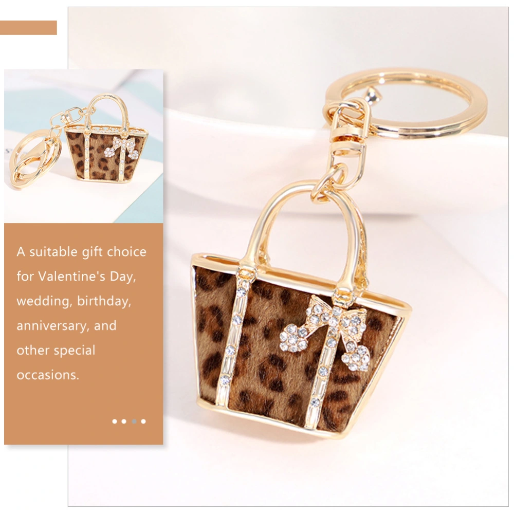 Unique Rhinestone Key Chain Exquisite Bag Shape Hanging Charm Creative Hanging Pendant