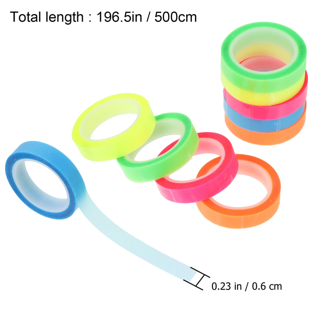 20 Rolls of Colored Marking Tapes Transparent Page Markers Professional Highlight Tapes