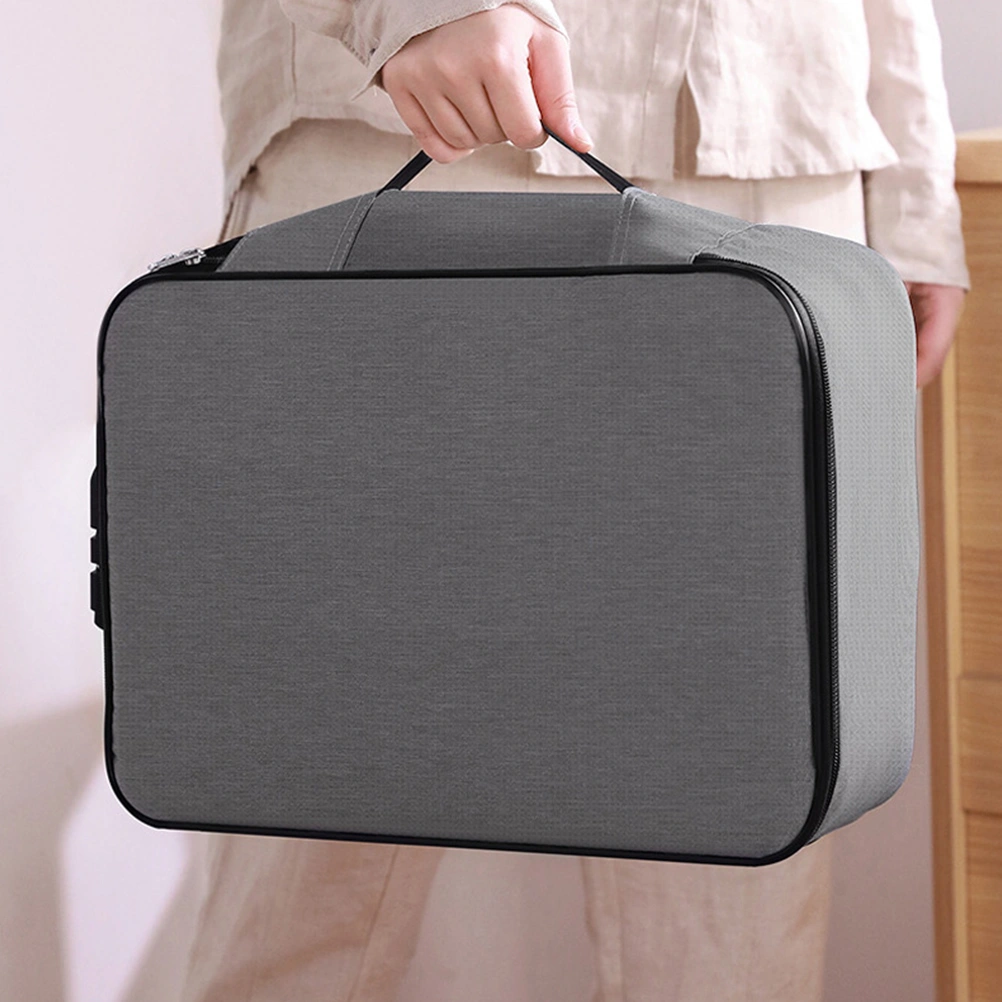 Document Lock Box Combination Portable Office File Storage  Bag Organizer File Box Document Box