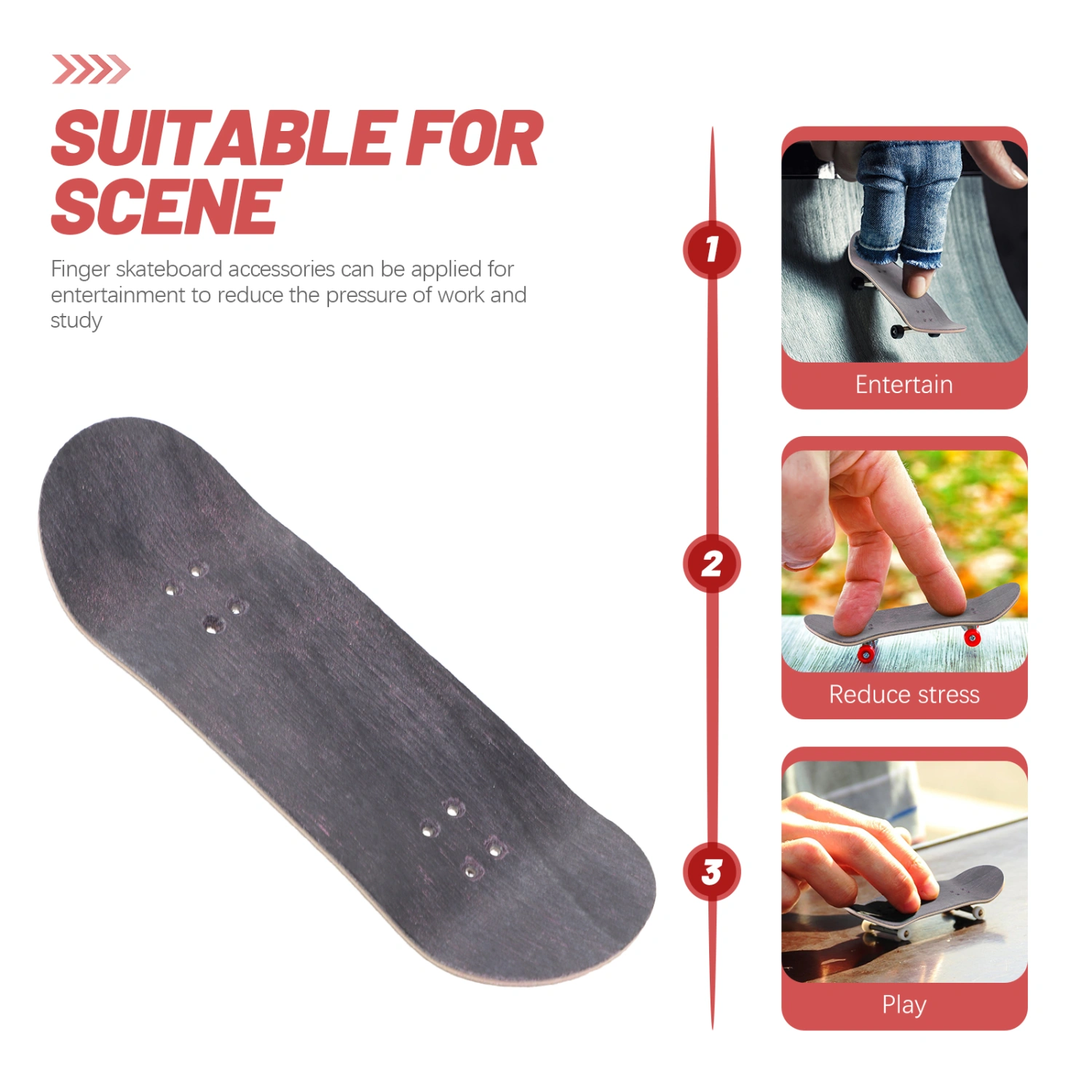 Finger Skateboard Diy Kids Wooden Fingerboard Wood Fingerboards Mini Skateboard for Playing