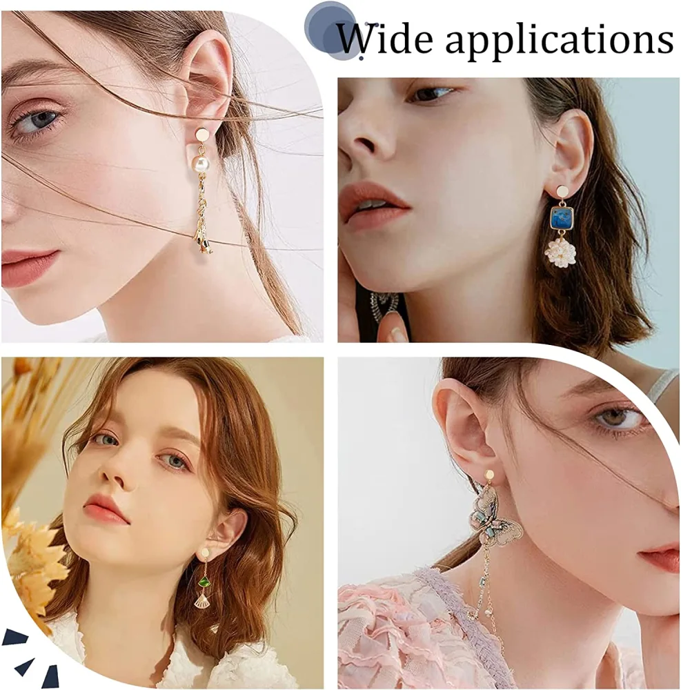 20pcs Round Shaped Earrings Ear Stud For Women Men Metal Earrings Stud Earrings