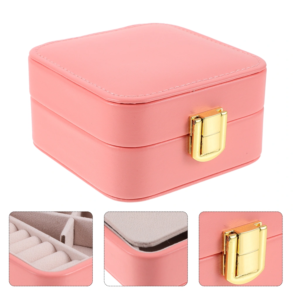 Small Jewelry Organizer Box Portable Jewelry Storage Case Travel Jewelry Storage Box with Mirror