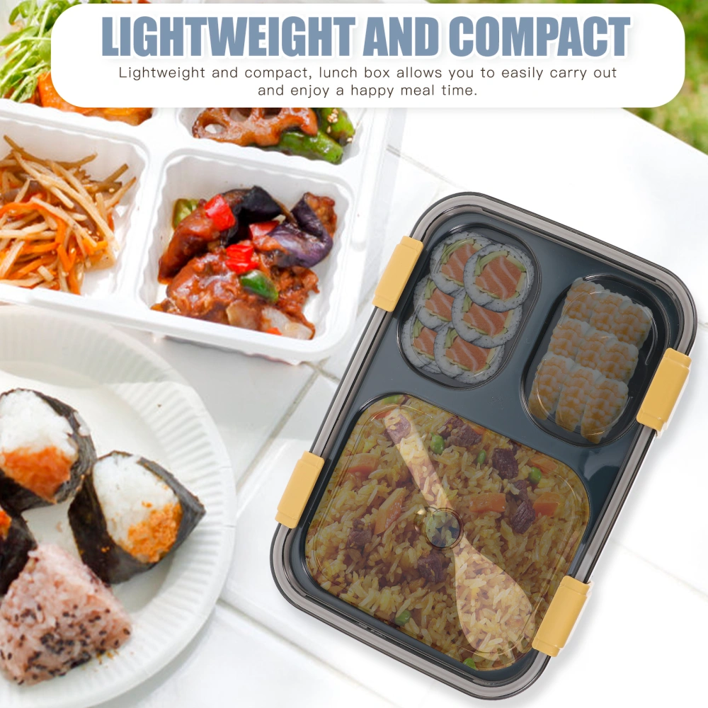 Microwaveable Bento Lunch Box Airtight Seal Lunch Box Divided Food Box Reusable Food Box