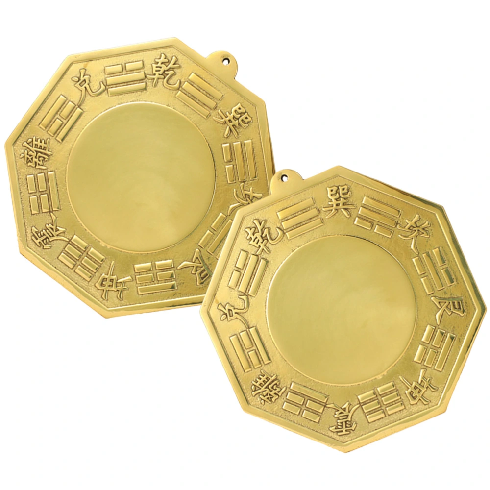 2pcs Traditional Chinese Mirror Eight Diagrams Mirror Copper Mirror Home Ornament