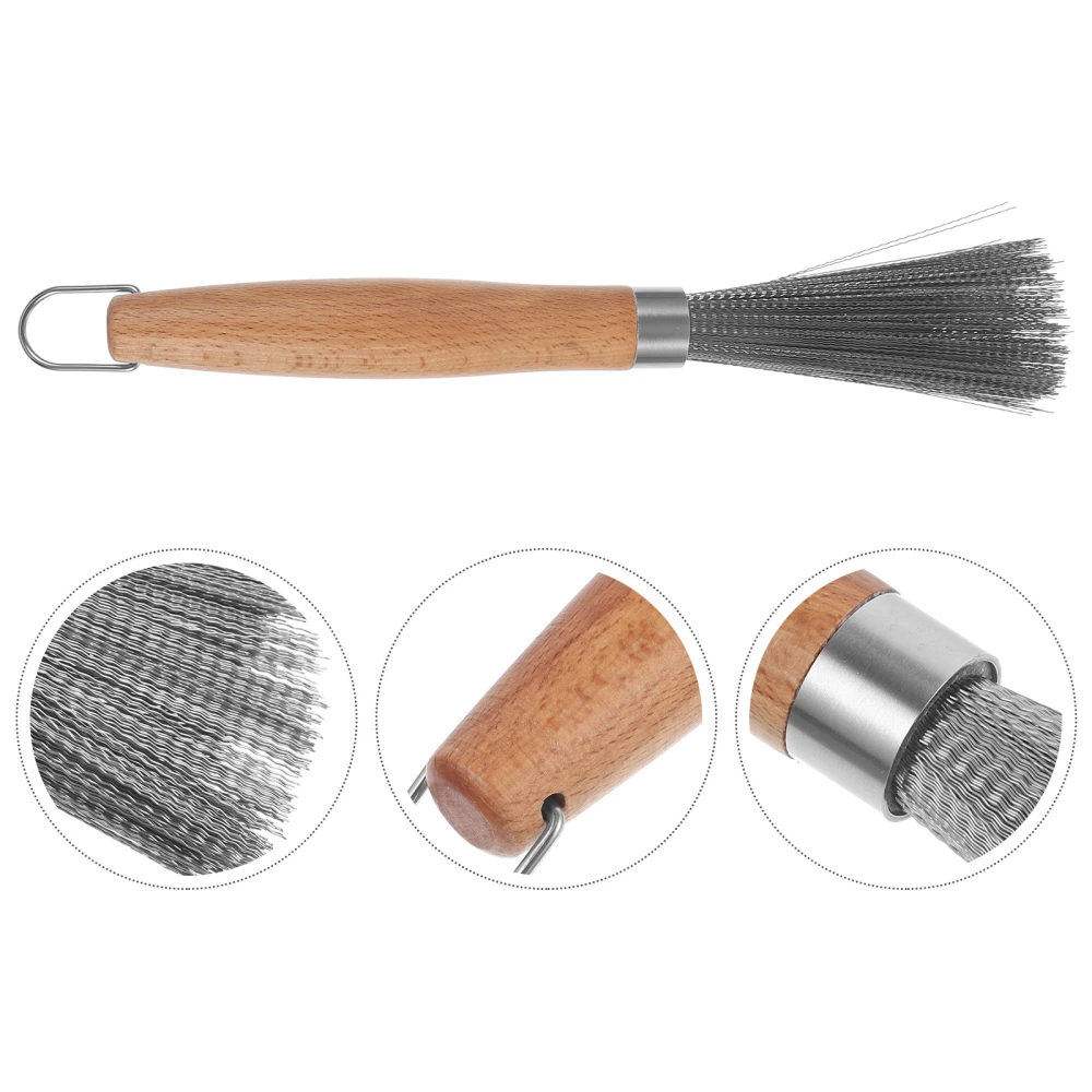 Stainless Steel Cookware Brush Kitchen Pots Cleaning Brush Skillet Cleaning Brush Cookware Brush